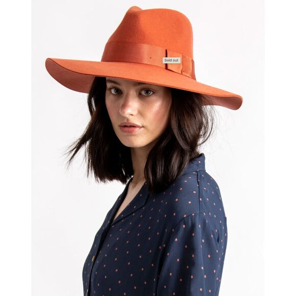 Brixton Supply Company Piper Blush Wool Floppy Felt Panama Hat SZ S (7 = 56 CM) - Picture 9 of 12